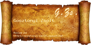 Gosztonyi Zsolt névjegykártya