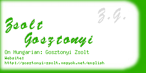 zsolt gosztonyi business card